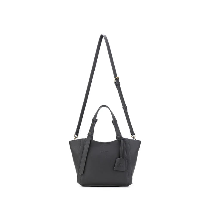 Black Caviar | Mini Lauren Grey 3 Piece Compartment Handbag