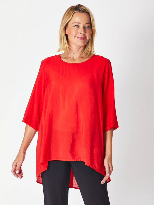 Cordelia St - Summer Leaves Core Top | Red