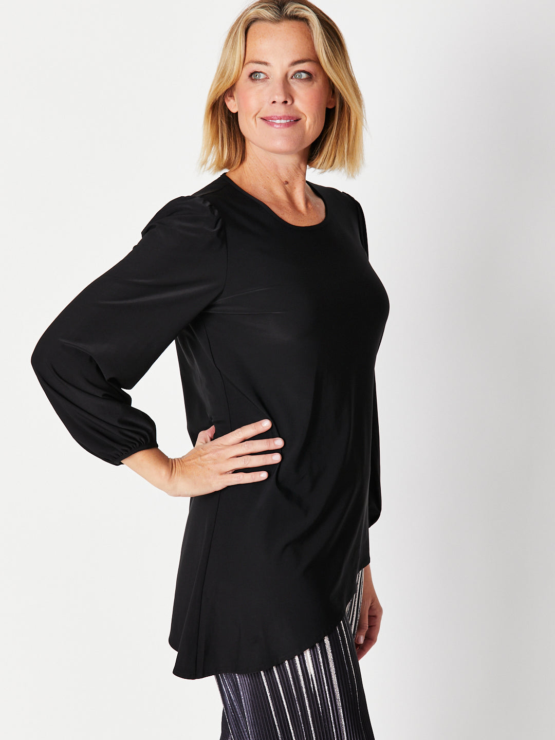 Cordelia St | Asymmetric Tunic - Black
