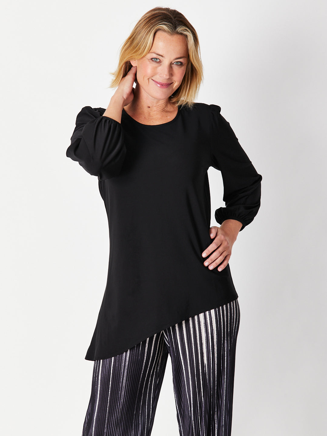 Cordelia St | Asymmetric Tunic - Black