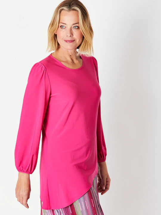 Cordelia St | Asymmetric Tunic - Hot Pink