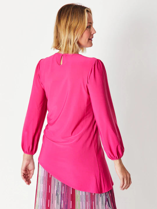 Cordelia St | Asymmetric Tunic - Hot Pink