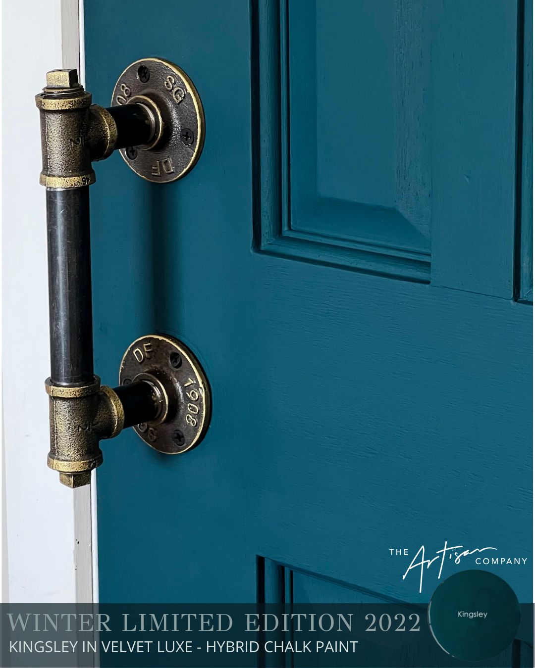 Furniture painted in Kingsley chalk paint – moody jewel-toned blue-green