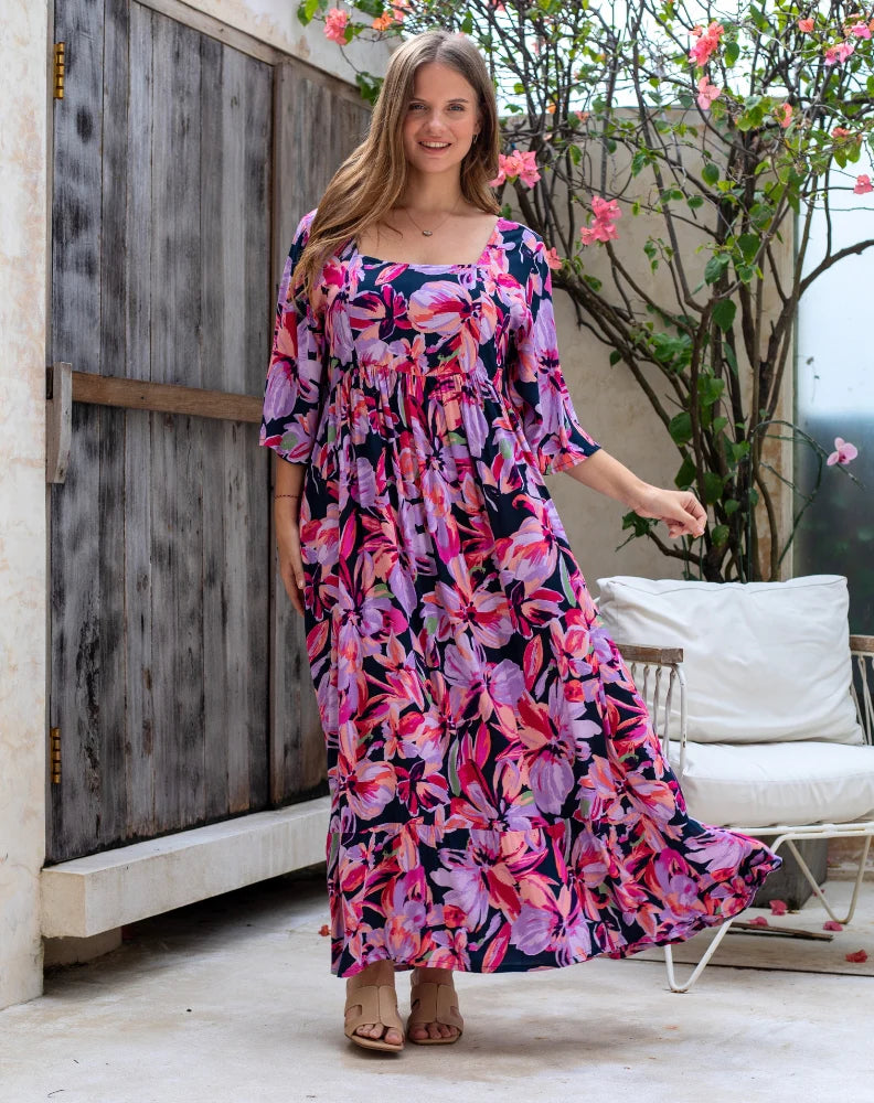 Bee Maddison | Kalani Dress - Lilac Floral