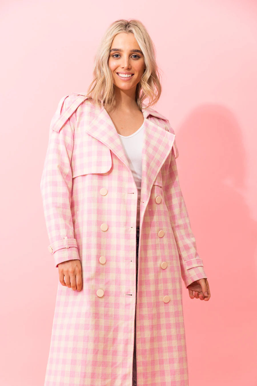 Charlo - Jazzy Trench - Pink Check