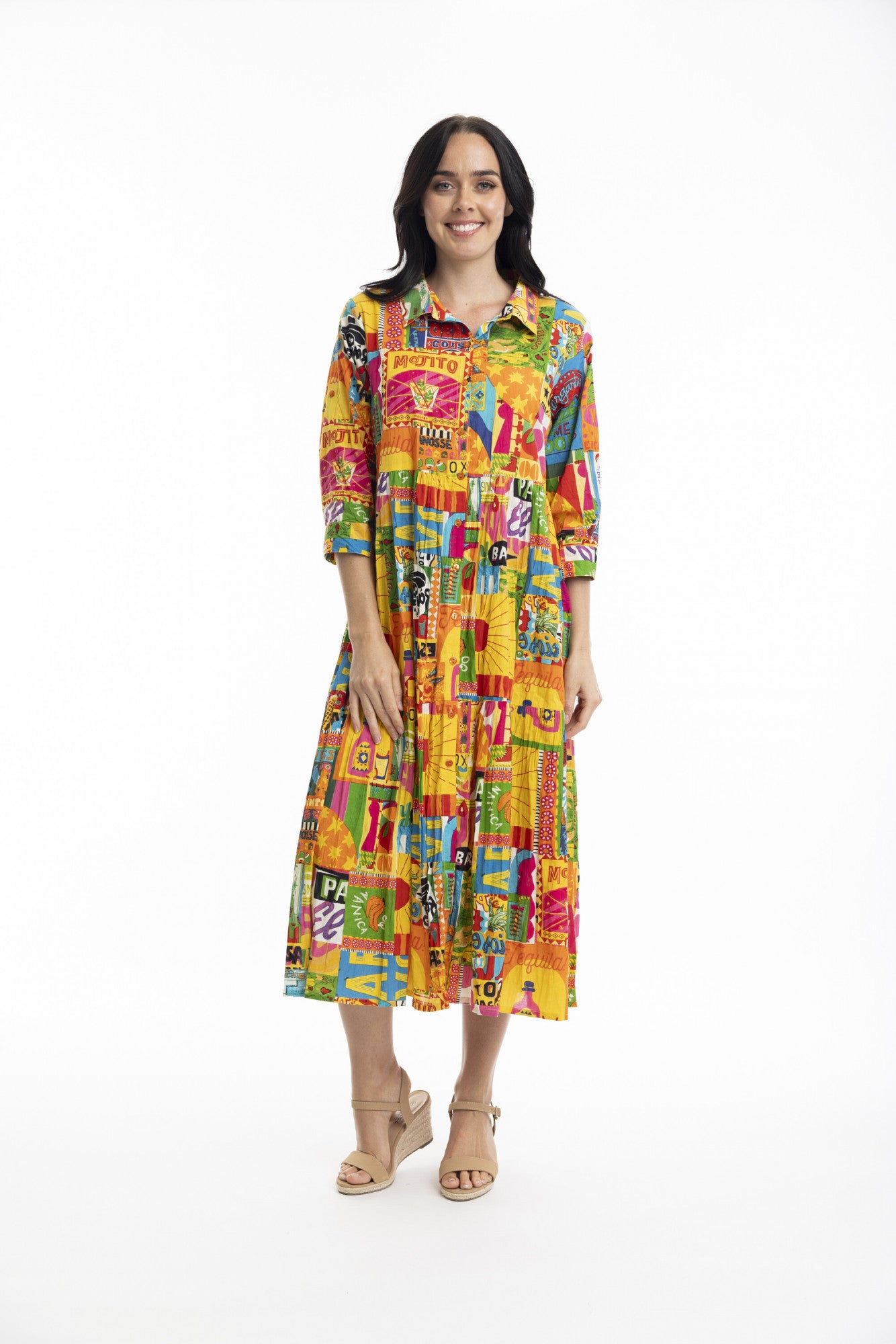 Orientique | Ocampo Collared Midi Dress