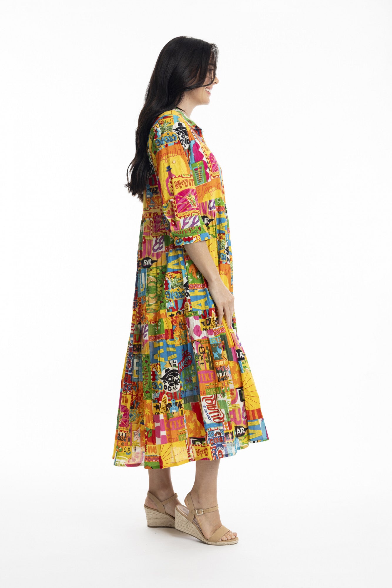 Orientique | Ocampo Collared Midi Dress