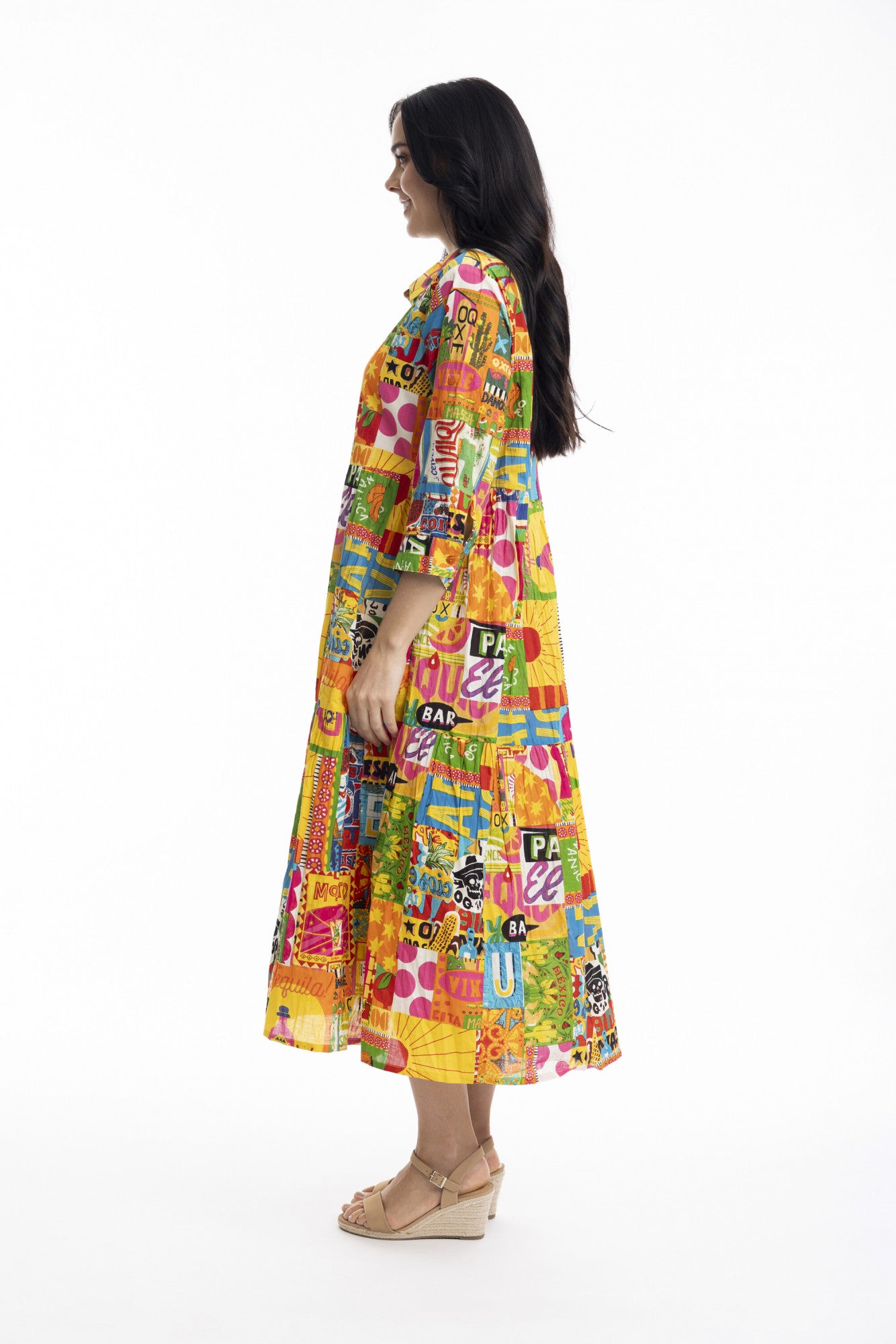 Orientique | Ocampo Collared Midi Dress