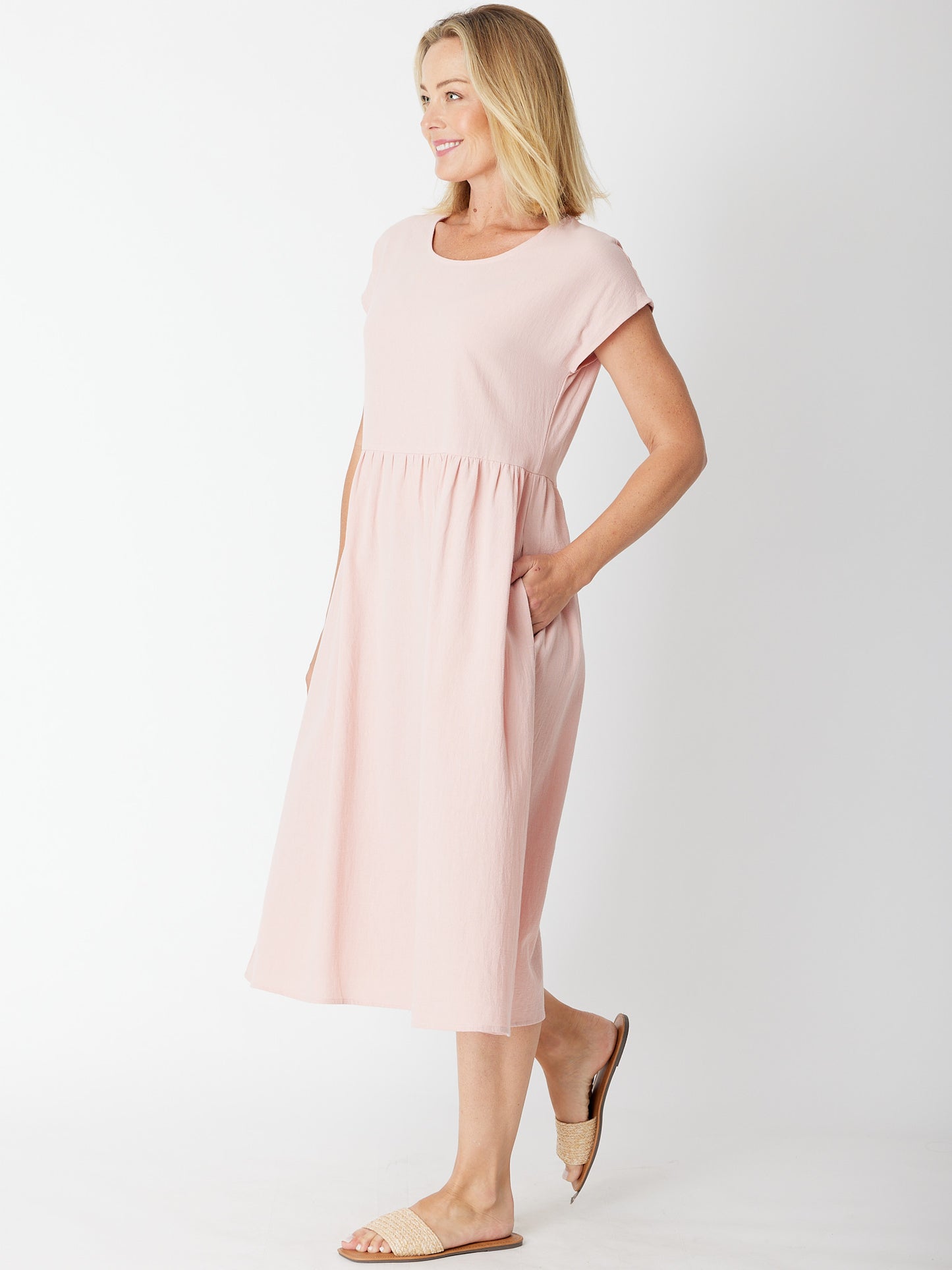 Cordelia St | Upcycle Cotton Doll Dress - Blush