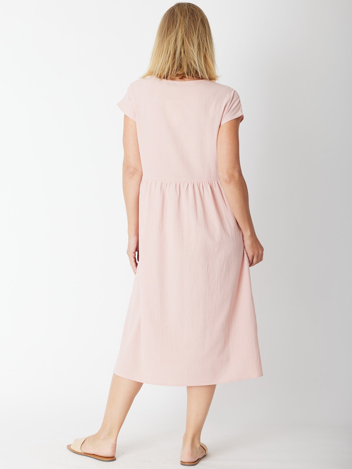 Cordelia St | Upcycle Cotton Doll Dress - Blush