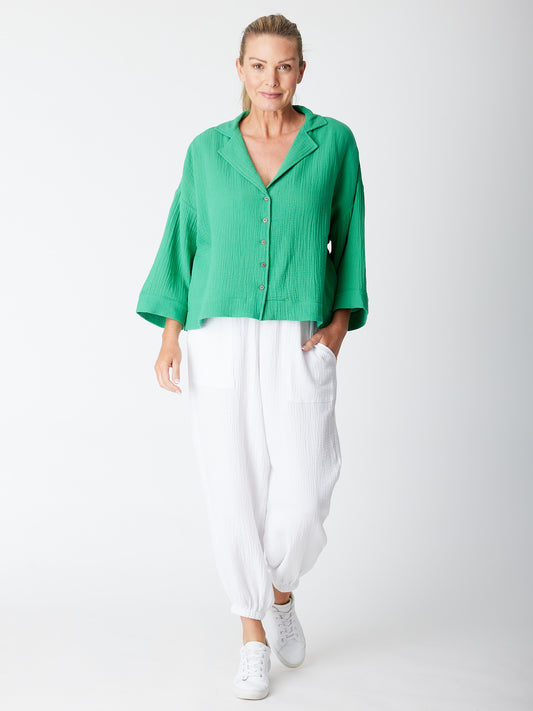 Cordelia St | Bonded Cloth Top - Jade