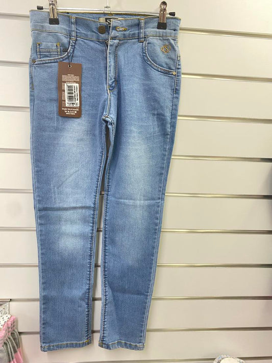Kids Denim Straight Leg Jeans - Light Blue