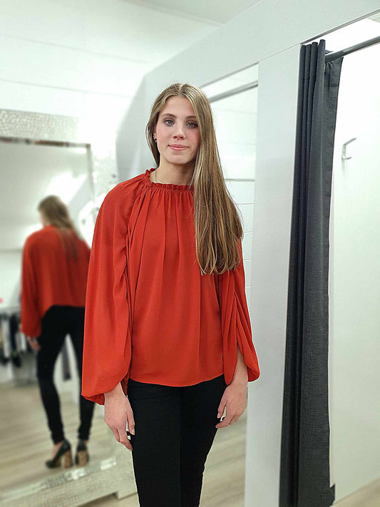 JACLYN M Reanna Blouse - Rust