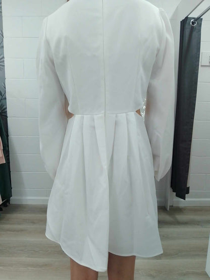 BYM Honey & Beau - Hazardous Cut Out Jacket Dress | white