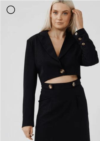 Daisy Says - Hustler Cropped Blazer | Black Suiting