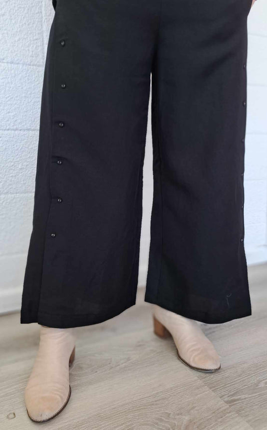 Pingpong - Wide leg Pants | Black