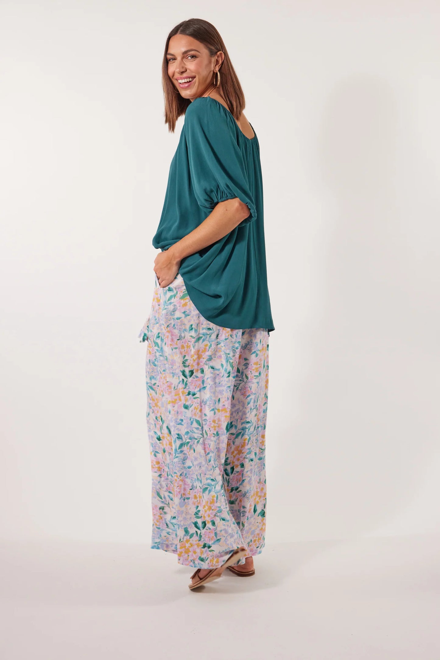 Isle of Man - Botanical Relax Top | Teal