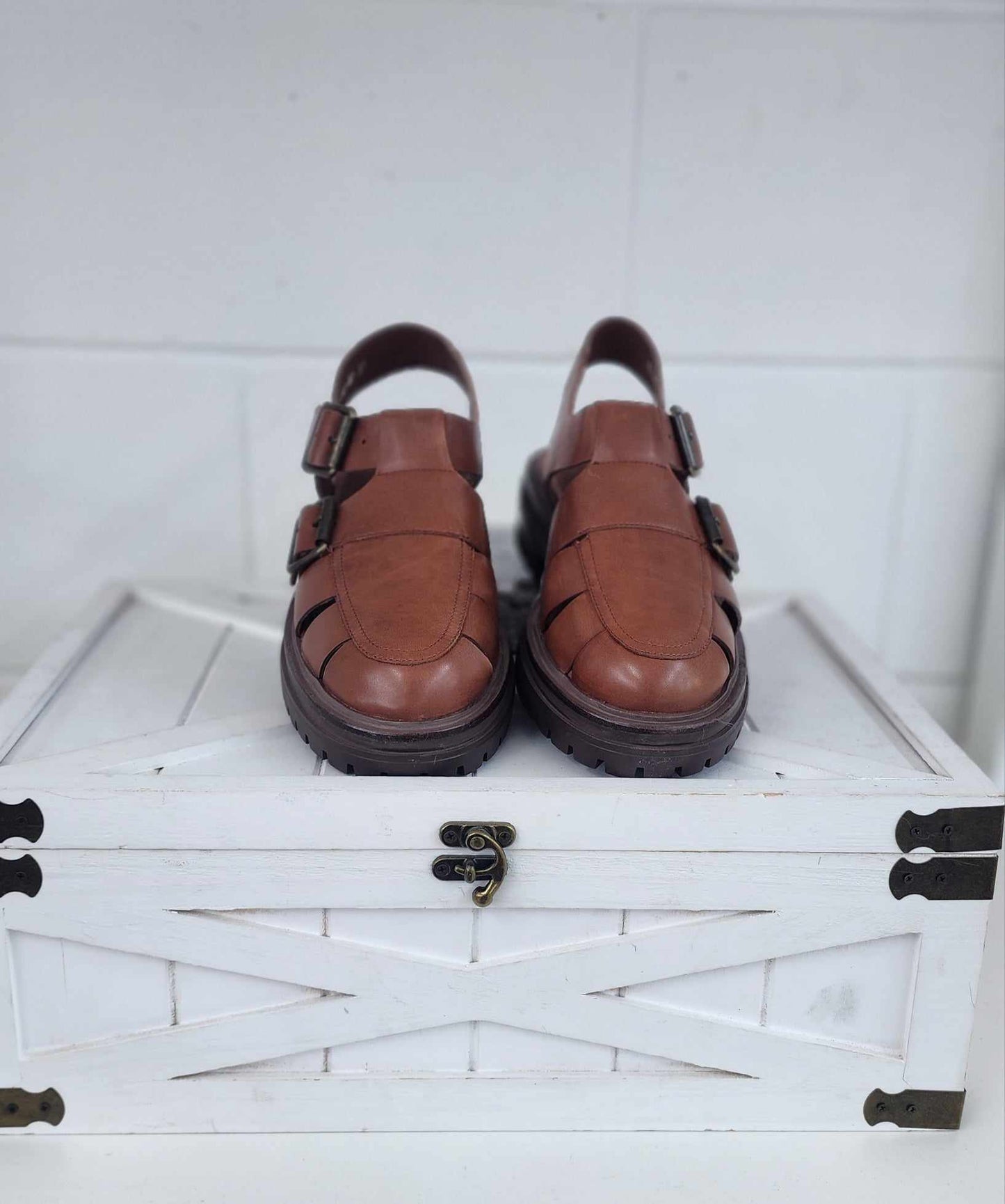 Mollini | Ailas Walnut Leather Flat Shoes