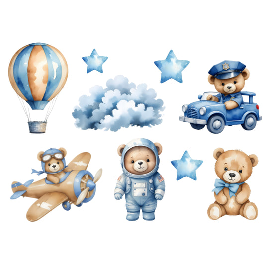 White Cloud Transfer - Blue Bear