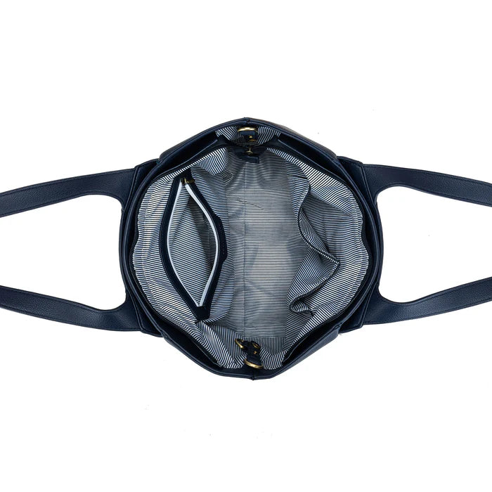Black Caviar | Emanuela Deep Navy 3 Piece Handbag Set