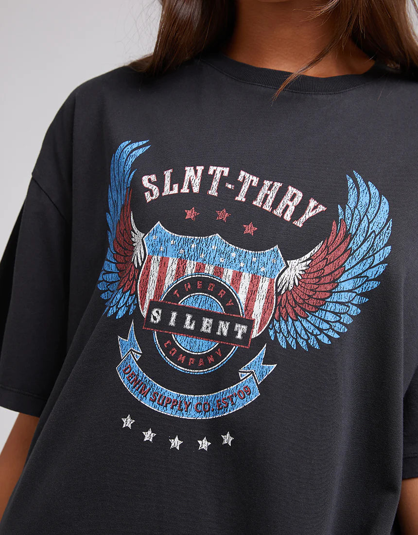 Silent Theory - Badge Tee | Washed Black