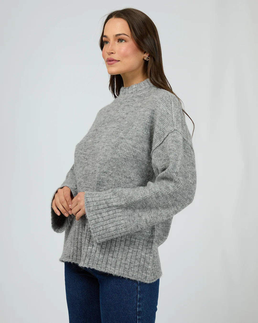 Silent Theory | Suki Knit Jumper Grey Marle