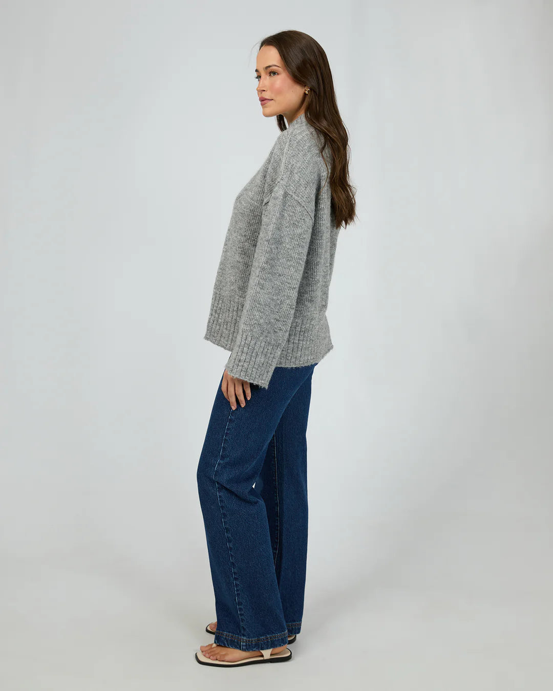 Silent Theory | Suki Knit Jumper Grey Marle