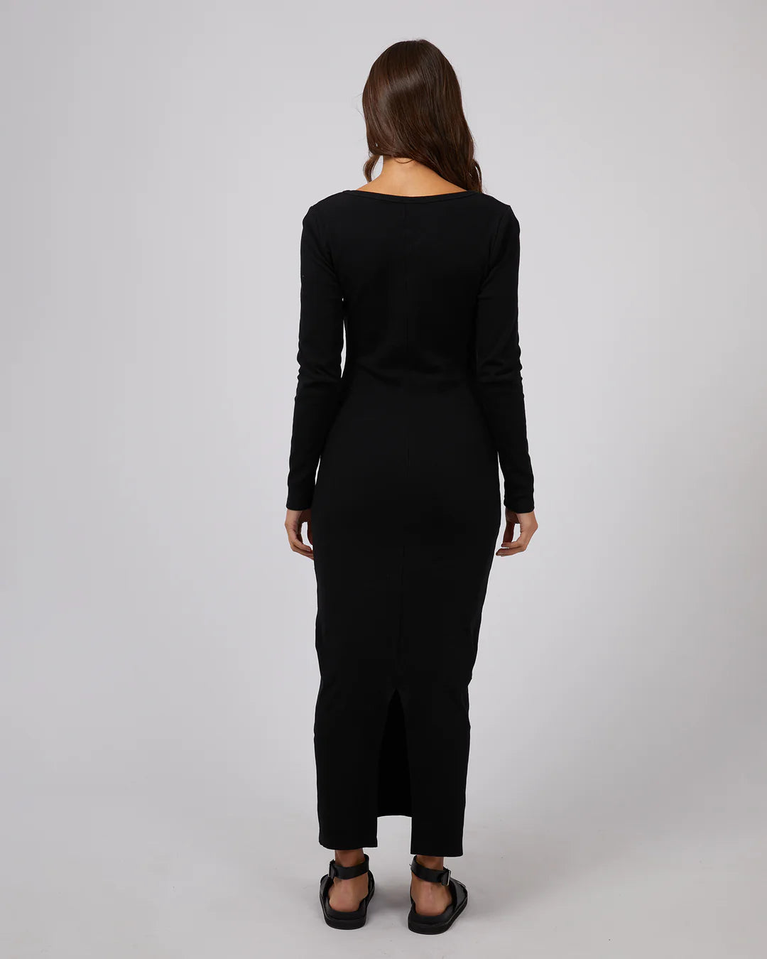 Silent Theory - Hazel L/S Maxi Dress | Black