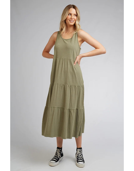 Allabouteve - Linen Midi Dress | Khaki