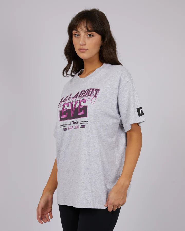 allabouteve | Snow Peaks Oversized Tee - Grey Marle