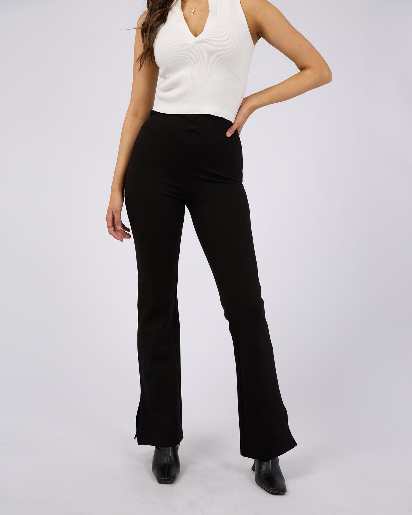 allabouteve | Jenner Side Split Pant Black