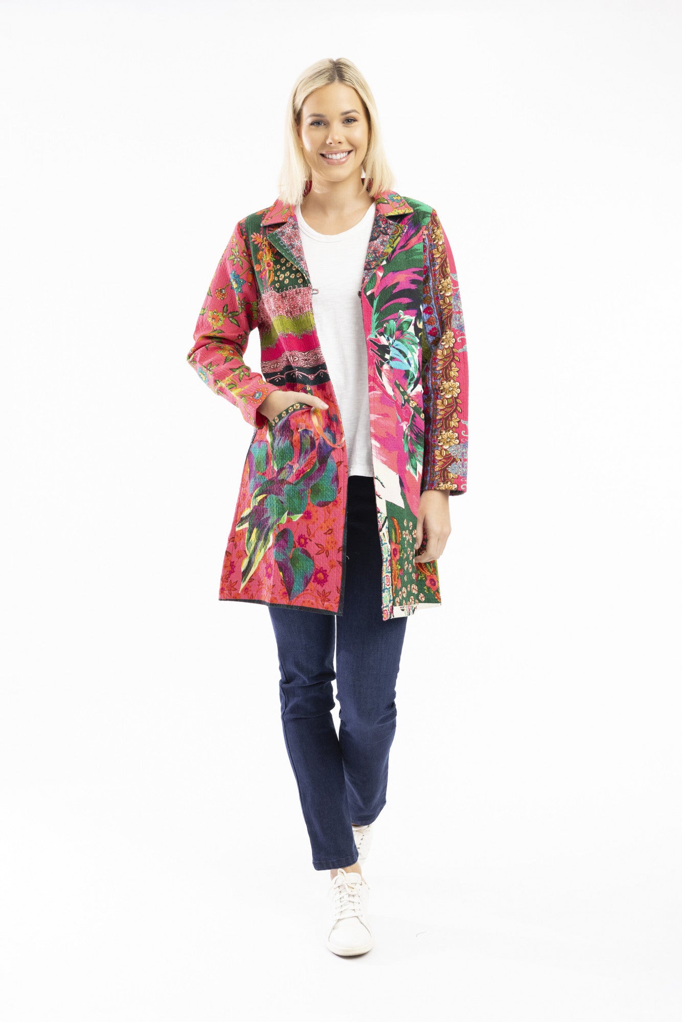 Orientique | Mid Length Coat - Flora