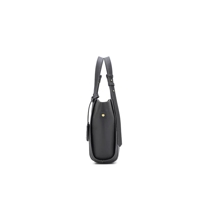 Black Caviar | Mini Lauren Grey 3 Piece Compartment Handbag