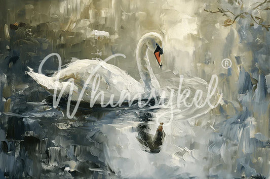 Peaceful Swan | 18 lb Decoupage Tissue Paper