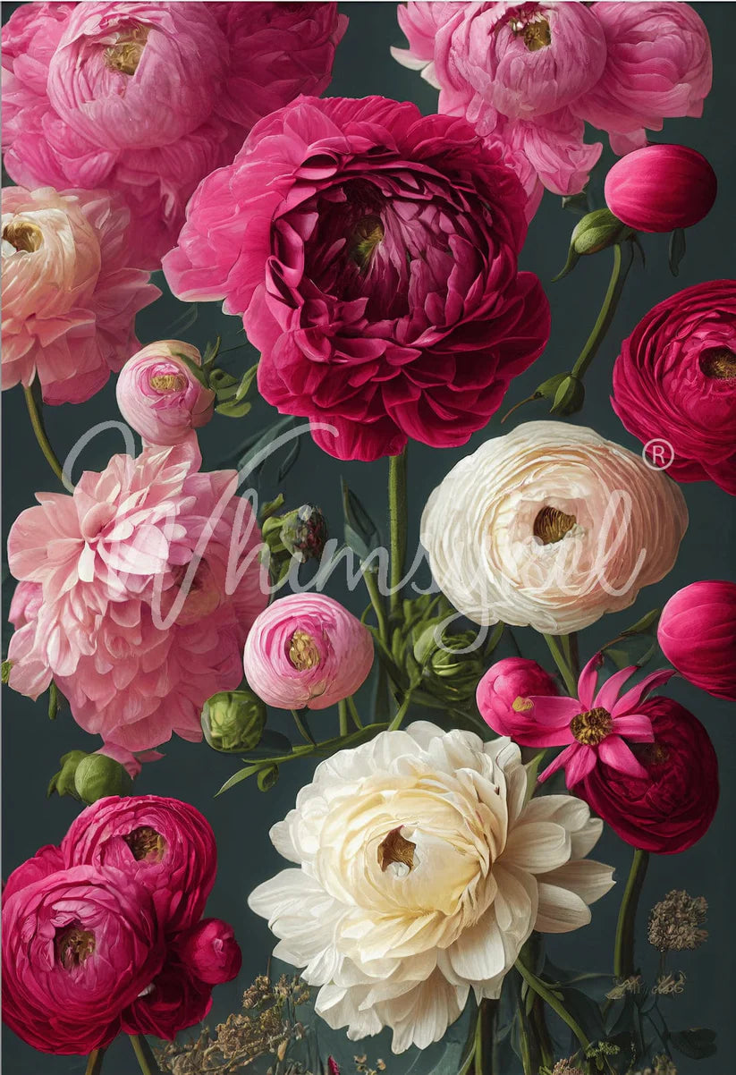 Wall Bouquet of Flowers | 18 lb Decoupage Tissue Paper