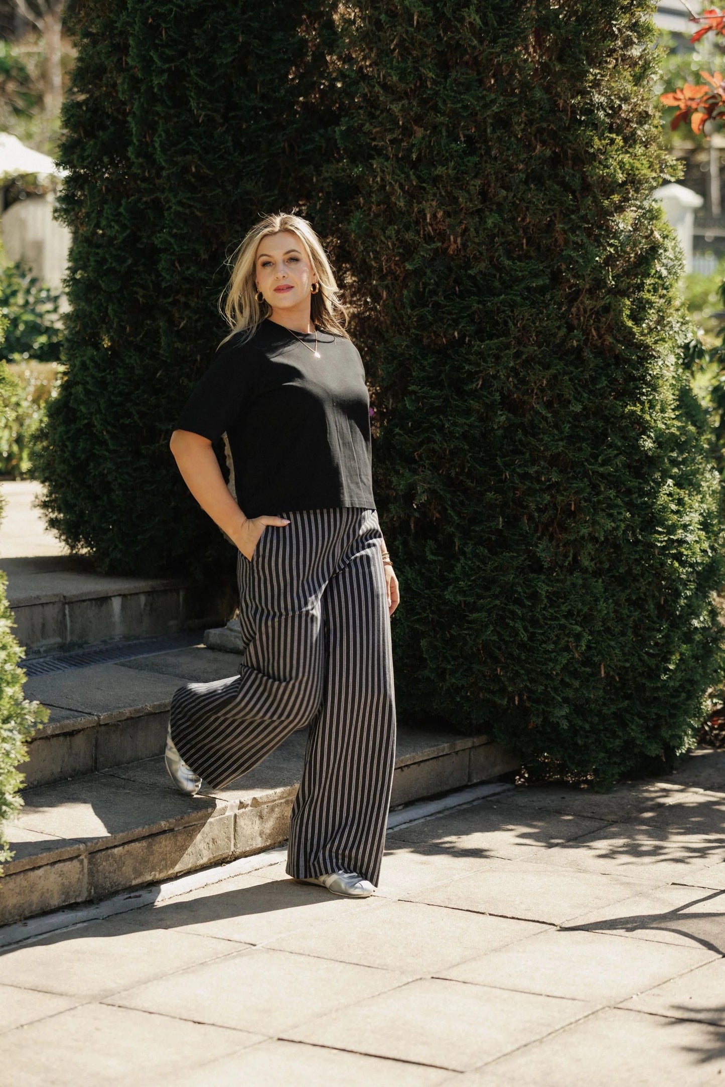 Homelee Sawyer Pants - Black Stripes