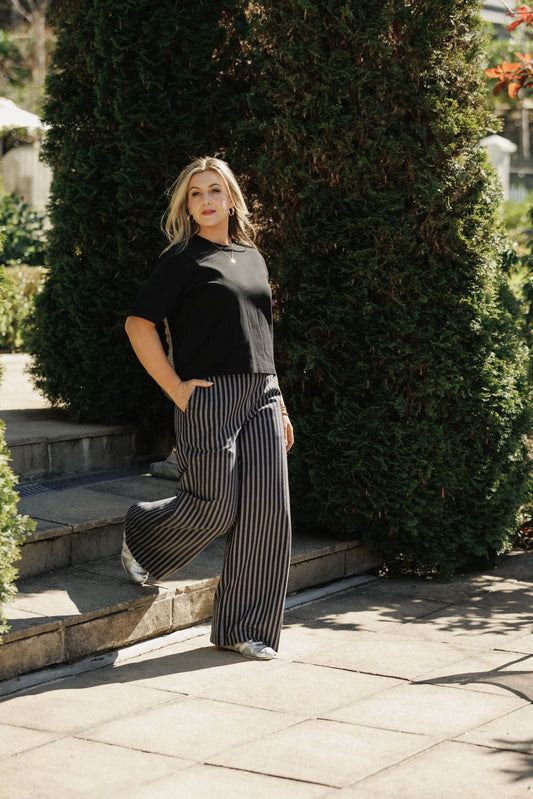 Homelee Sawyer Pants - Black Stripes