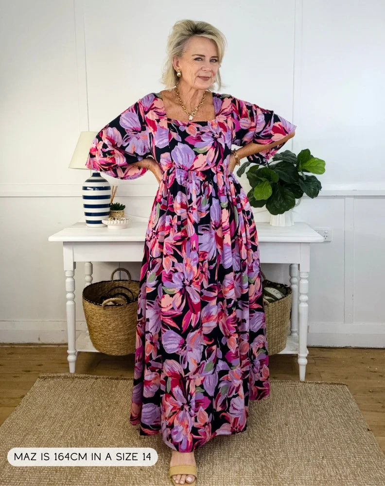 Bee Maddison | Kalani Dress - Lilac Floral