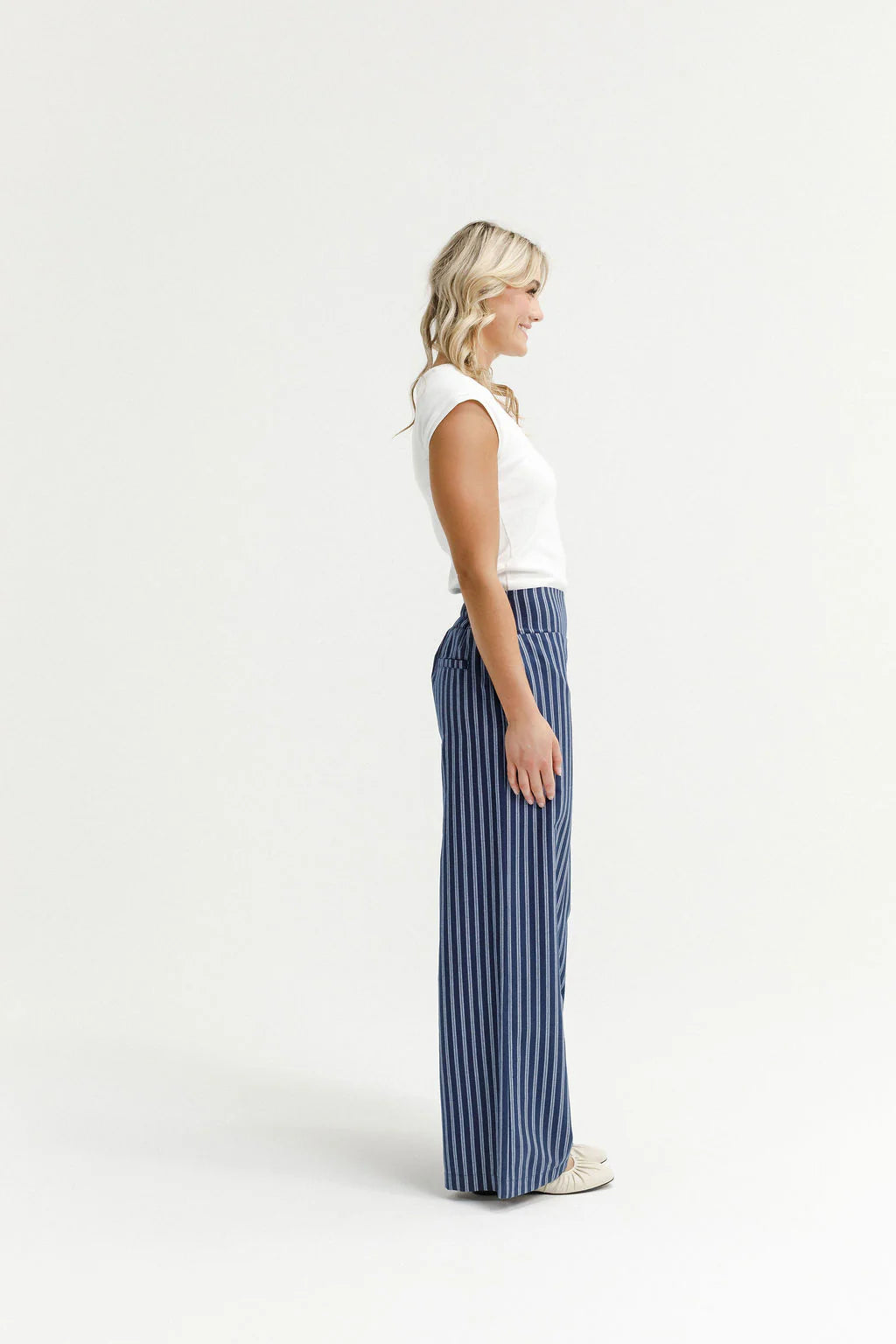 Homelee Sawyer Pants - Navy Stripes