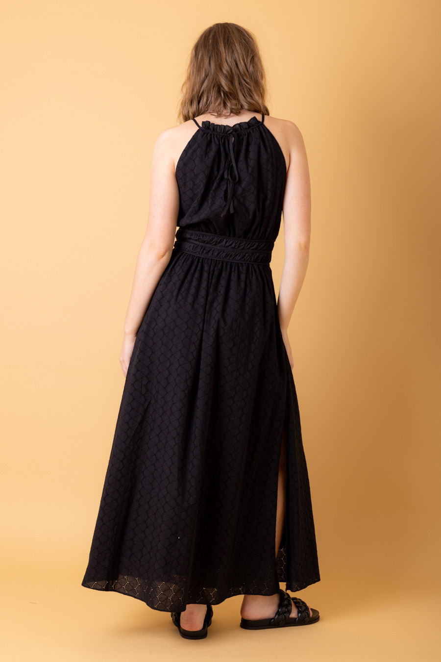 Amaya | Dasha Maxi Dress Black Embroidery