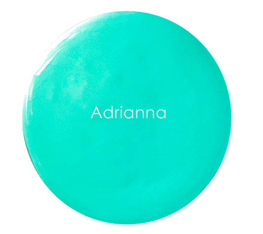 Adrianna Velvet Luxe swatch – vibrant blue-green artisan colour
