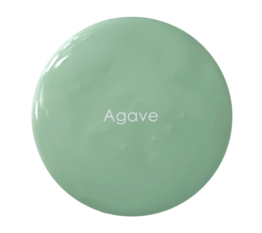 Agave chalk paint swatch – soft green inspired by NZ agave plants
