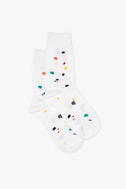 Antler - Terrazzo Sock | White