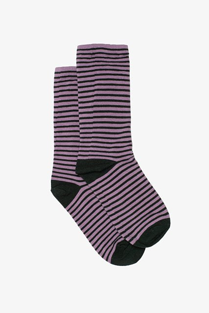 Antler - Stripe Sock | Lilac & Forest