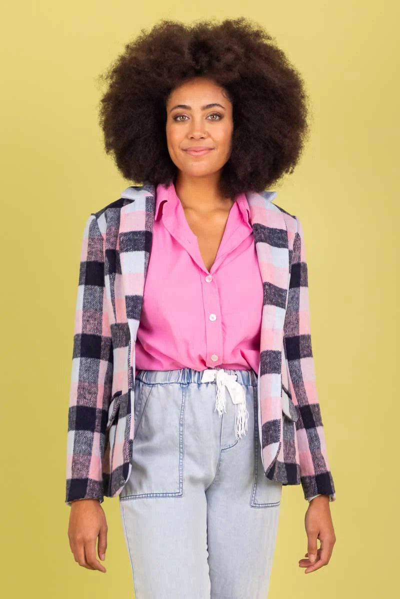 Charlo | April Blazer Navy Check