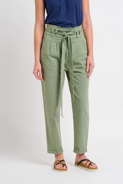Brakeburn Belted Front Trouser | Green