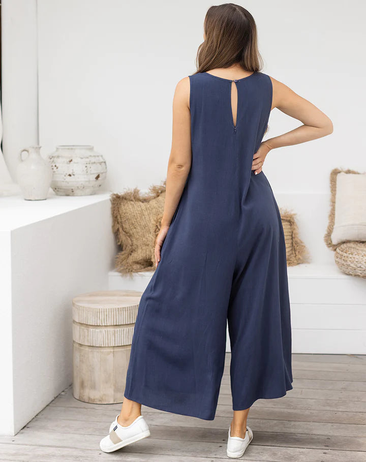 Bee Maddison - Sophia Jumpsuit With Zip | Navy