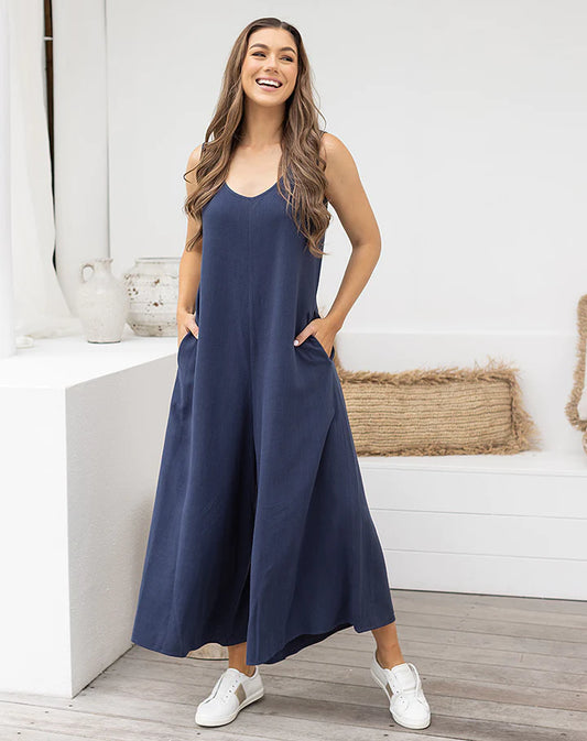 Bee Maddison - Sophia Jumpsuit With Zip | Navy