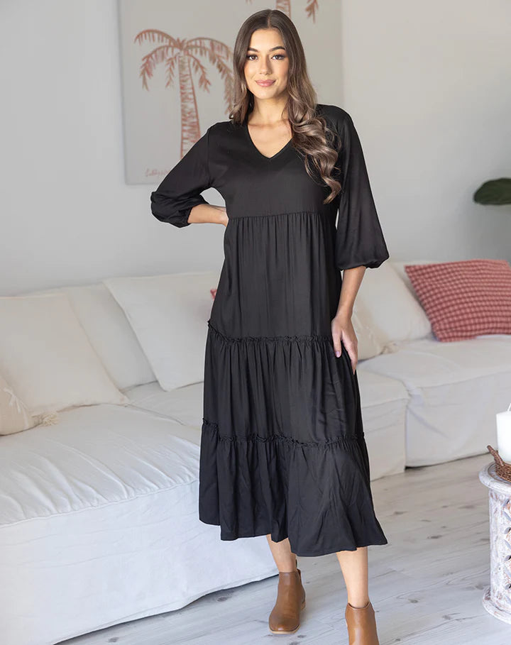 Bee Madison - Jade Dress | Black