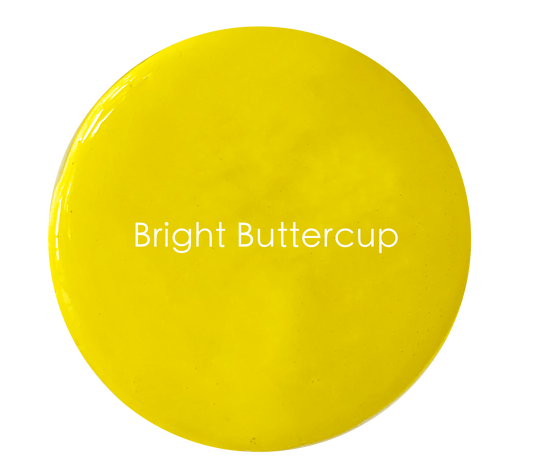 Bright Buttercup exterior paint swatch – vibrant yellow finish